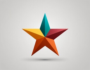 Fototapeta premium Logo star icon. Premium star in style line art. Abstract star logo for your design, illustration. Elegant and modern striped style. Ai generated image.