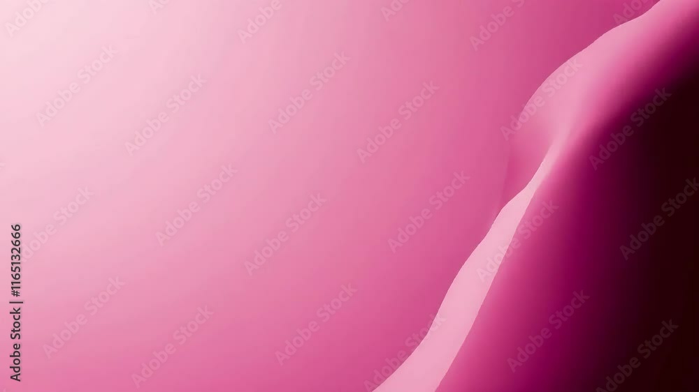 Poster pink gradient abstract curves and flowing shapes with smooth lighting.