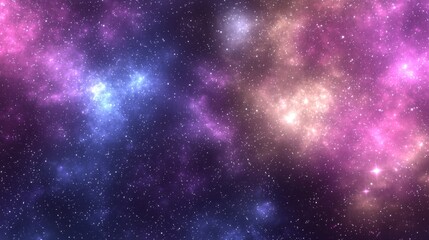 Fototapeta premium Cosmic Nebula Purple Pink Blue Galaxy Background