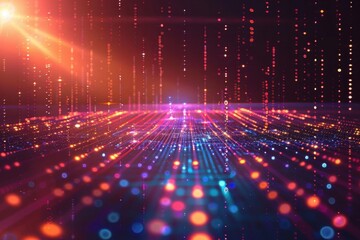 Abstract Background with Light Streaks and Bokeh