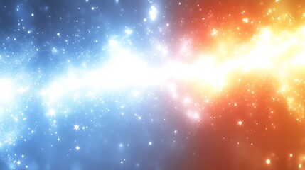 Bright Blue And Orange Cosmic Energy Stream