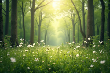 Obraz premium A photo of sparkling dew under the morning sunrise, highlighting the beauty of nature’s cycle.