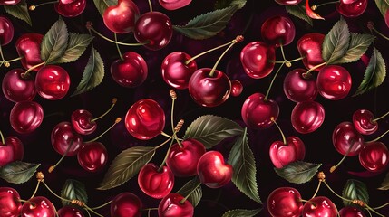 cherry seamless pattern wallpaper