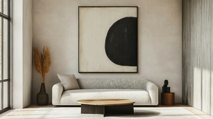 Sleek and Stylish Living Room Featuring a Comfortable Modern Sofa