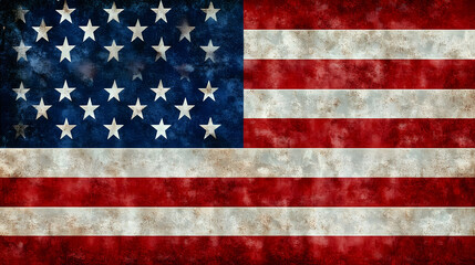 Fototapeta premium American flag displayed for Memorial Day, 4th of July, and Labor Day.