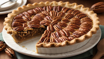 Traditional pecan pie