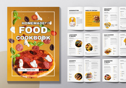 Homemade Cookbook Template Layout