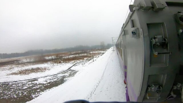 Indian Railway Journey with Snowfall in Kashmir Valley, srinagar, badgam, banihal, anantnag railway station