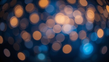 Fototapeta premium Abstract blue background with bokeh lights and a gold shiny festive design