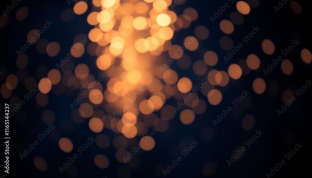 Poster abstract background with bokeh lights and a gold shiny festive design