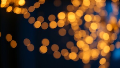 Obraz premium Abstract background with bokeh lights and a gold shiny festive design
