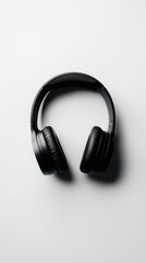 Elegant Black Headphones - A Modern Audio Device