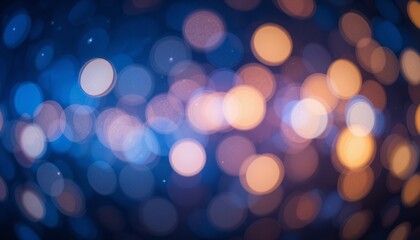 Fototapeta premium Abstract blue background with bokeh lights and a gold shiny festive design