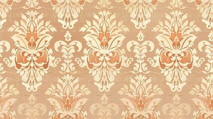 Obraz premium peach seamless pattern wallpaper