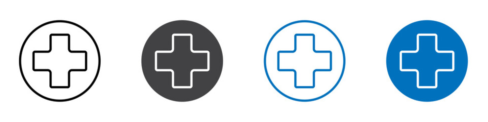 Add icon flat editable icon mark set.