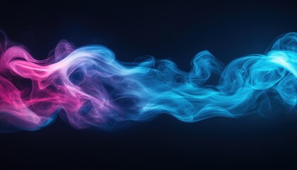 Fototapeta premium Abstract Colorful Smoke Waves Swirling Pink and Blue Vapor Dynamic Flowing Design