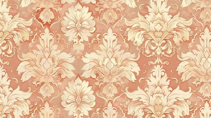 Fototapeta premium peach seamless pattern wallpaper