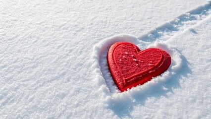 a shaped heart on a pristine background, a valentine concept