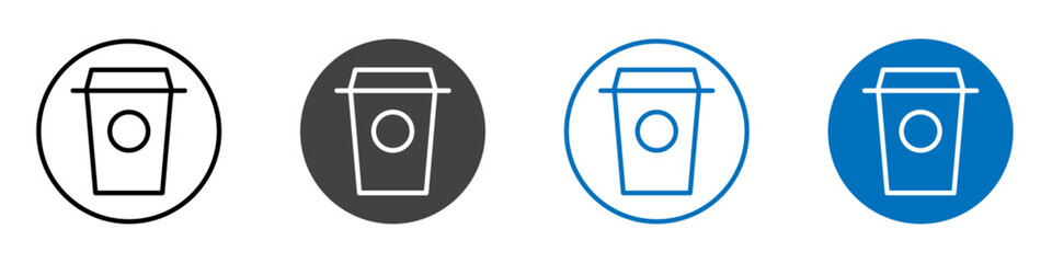 Drink icon flat editable icon mark set.