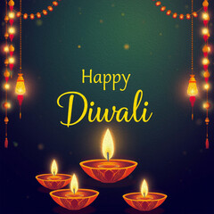 Happy Diwali illustration. Pattern for banners, covers, greeting cards, for printing on wall decorations.