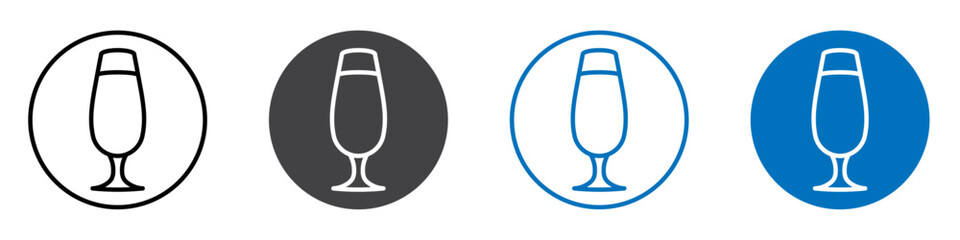 Glass icon flat editable icon mark set.