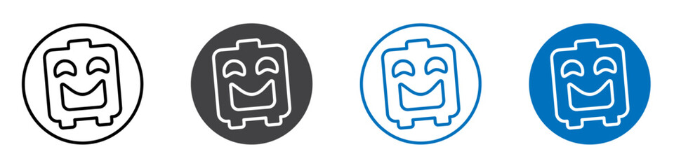 Happening icon flat editable icon mark set.