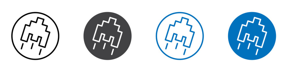 Hvv switch icon flat editable icon mark set.