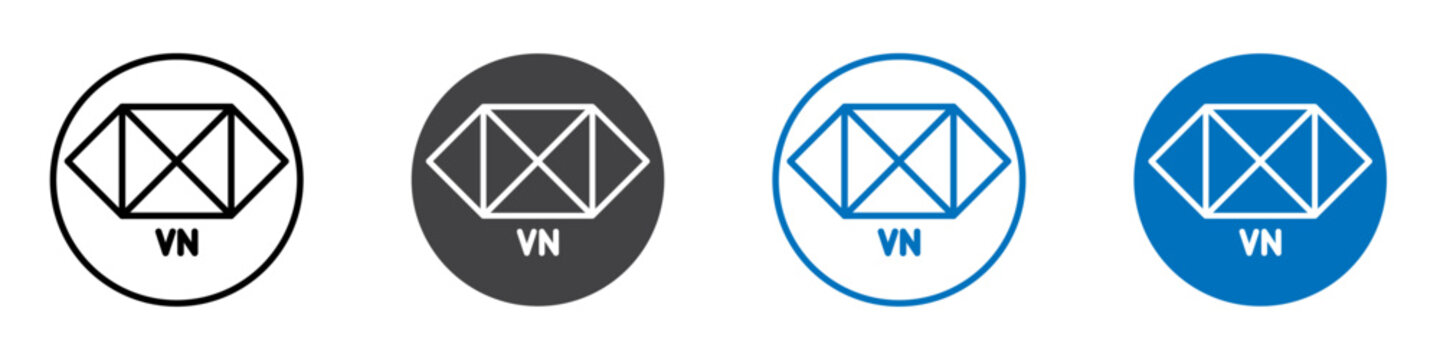 Hsbc vietnam icon flat editable icon mark set.