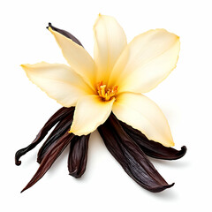 "Vanilla Blossom and Pods: Nature's Flavor Essence"