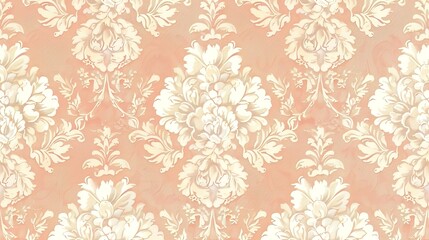 Fototapeta premium peach seamless pattern wallpaper