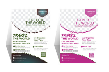 Creative modern travel flayer design
