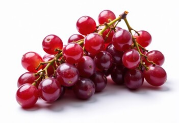 Fototapeta premium Bunch of red grapes on a white background