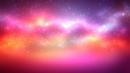 Obraz premium Abstract Cosmic Nebula Pink Orange Hues