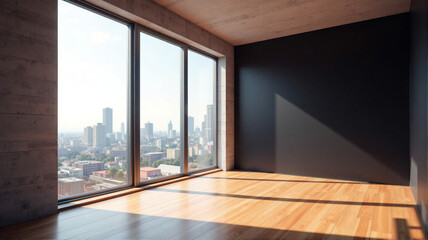 Fototapeta premium empty room with window