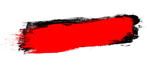 Red Paint Brush Stroke Frame Label 