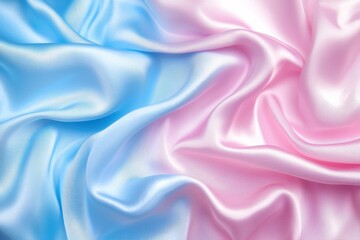 Fototapeta premium Smooth Elegant Pink and Blue Satin Silk Luxury Fabric Texture Background