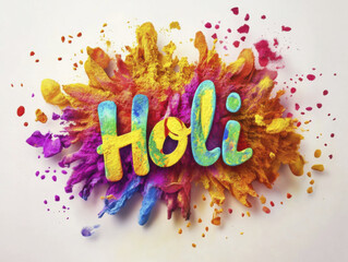 Obraz premium Vibrant Holi festival colors exploding in joyful display of powder