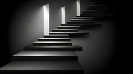 Obraz premium long horizontal format with a glossy gradient on a glossy designer paper background. Layered folds, delicate sparkle, and sophisticated geometric design are all features of this premium, minimalist su