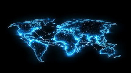 Global digital connectivity through network visualization technology infographic virtual space aerial view data representation