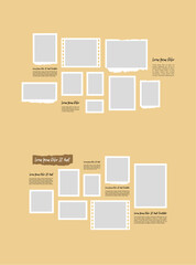 Pictures or photos frame collage layout abstract photo frames and digital photo wall template