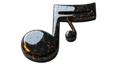 Music note isolated on white background 