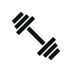 Barbell Sport Icon showcases a bold and powerful style, ideal for highlighting athletic training, strength building, or sports-related branding