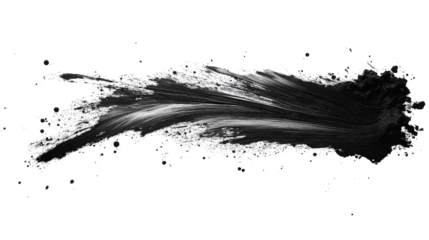 Black Ink splash isolated on white background 