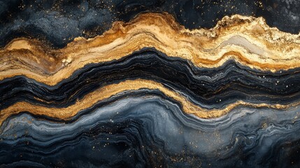Fototapeta premium Abstract Gold and Black Marble Texture