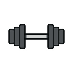 Barbell Sport Icon showcases a bold and powerful style, ideal for highlighting athletic training, strength building, or sports-related branding