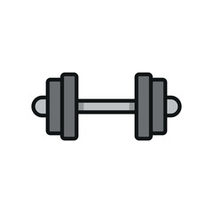 Barbell Sport Icon showcases a bold and powerful style, ideal for highlighting athletic training, strength building, or sports-related branding
