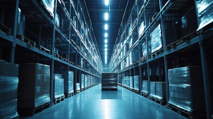 Fototapeta premium Concept of Logistics Automation in an Industrial Environment
