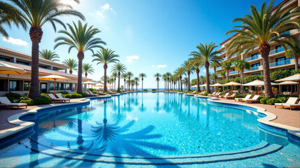 swimming pool with trees