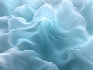 Obraz premium Abstract Blue Fabric Draped Softly Waves