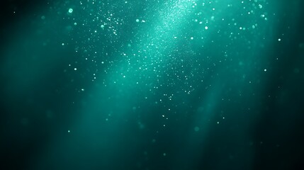 Fototapeta premium Teal Background With Sparkling Glimmering Lights
